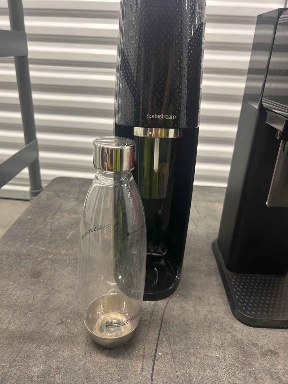 SodaStream Black Sparkling Water Maker with Clear Bottle